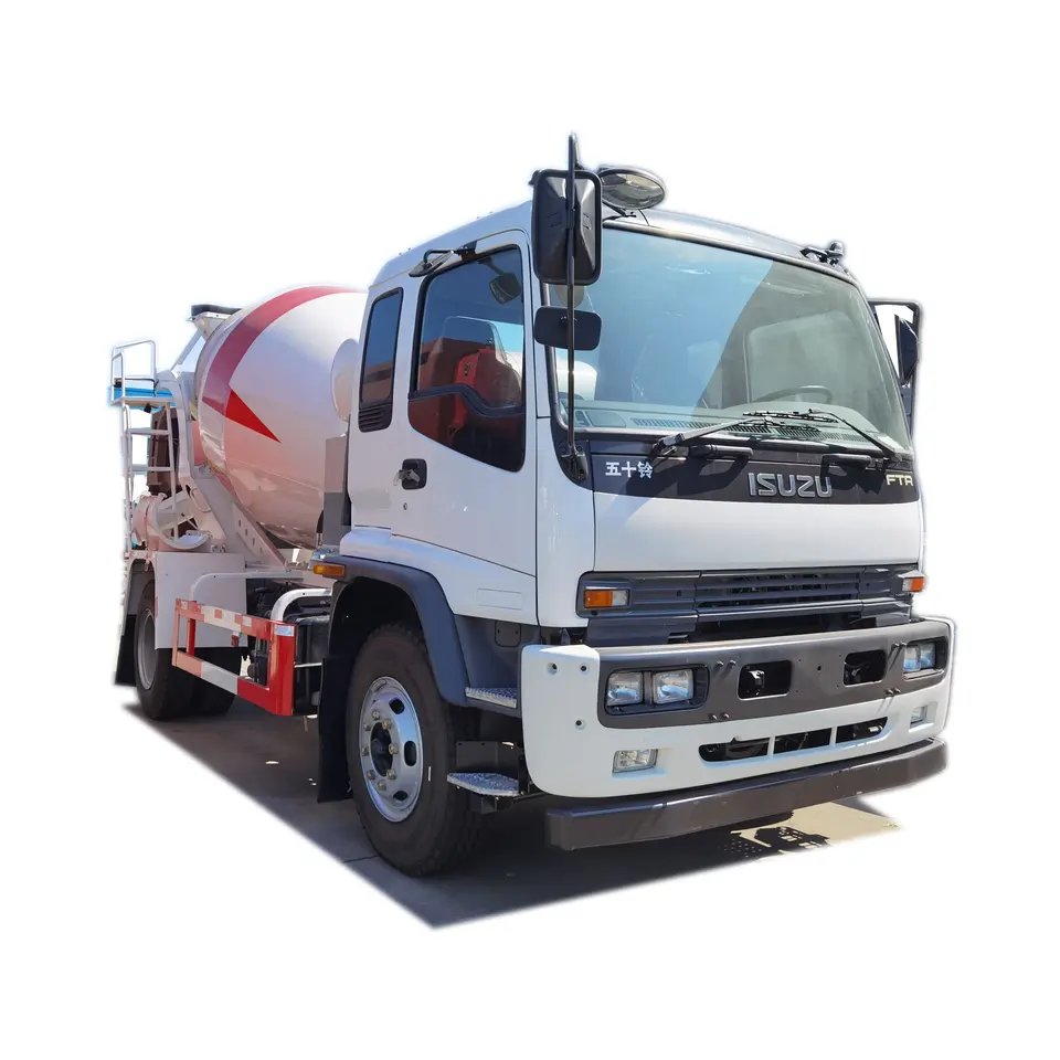 ISUZU 4x2 6 wheeler 7 CBM concrete transit mixer truck