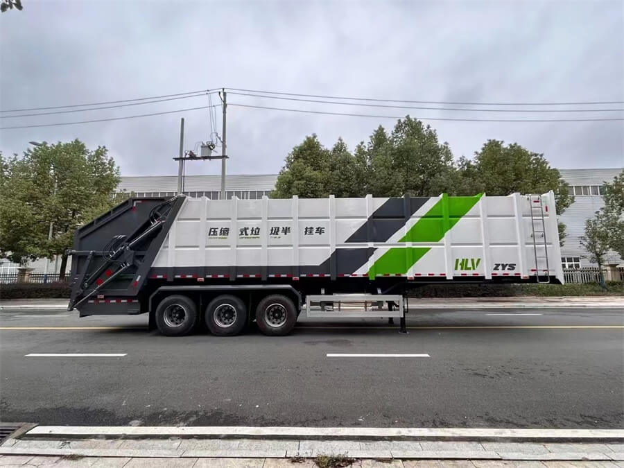 35cbm Semi-Trailer Compressed Rubbish Truck