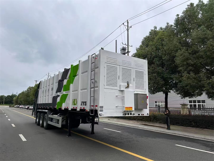 35cbm Semi-Trailer Compressed Rubbish Truck