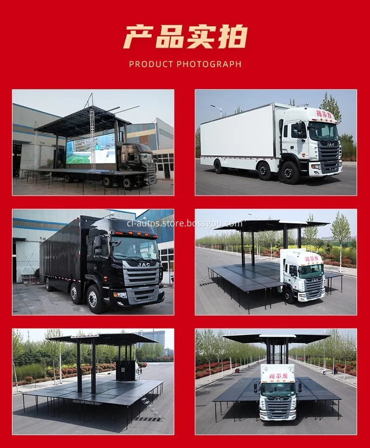 Jac Led Display Screen Wingspan Hydraulic Folding Stage Mobile Stage Truck 2