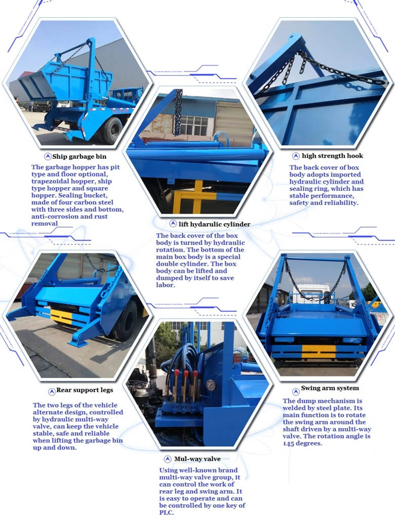 Skip Loader Garbage Truck 02